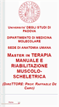Mobile Screenshot of masterterapiamanuale.medicina.unipd.it