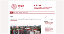 Desktop Screenshot of cribi.unipd.it