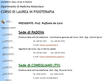 Tablet Screenshot of fisioterapia.medicina.unipd.it